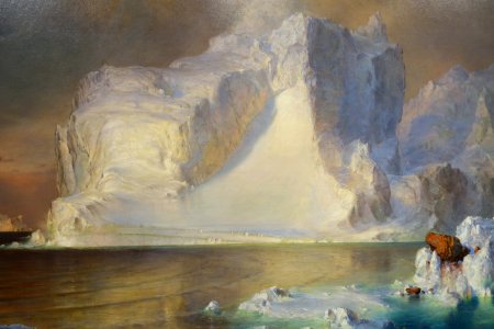 The Icebergs by Frederic Edwin Church, detail, 1861, oil on canvas - Dallas Museum of Art - DSC04831