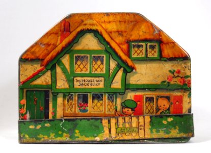 The House That Jack Built Biscuit Tin, Macfarlane Lang & Co. Biscuits and Cakes Glasgow and London, picture 1. Biscuits and Cakes Glasgow and London, picture 1