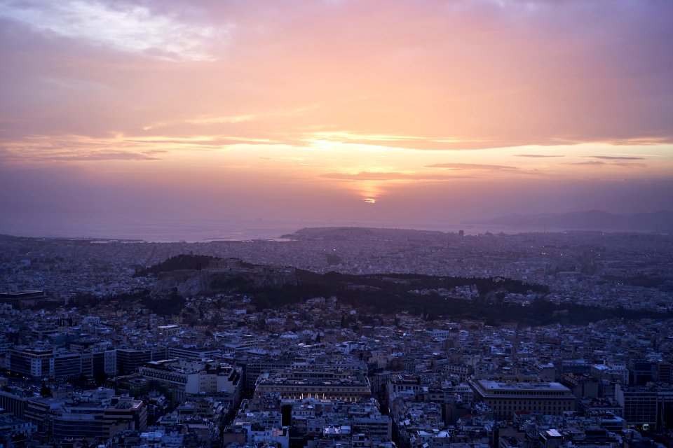 The Acropolis from Mount Lycabettus on December 21, 2019