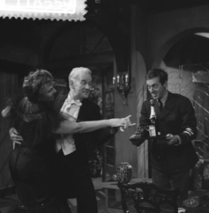 The great Sebastians , televisiespel, vlnr Mieke Verstraete, Cruys Voorber, Bestanddeelnr 911-8559