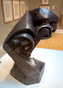 The Horse by Raymond Duchamp-Villon (1876-1918), 1914, cast in the 1950s, lead, view 3 - Chazen Museum of Art - DSC01896