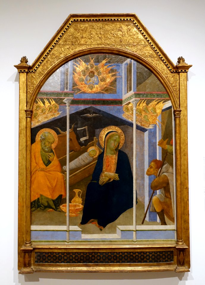 The Adoration of the Shepherds, Bartolommeo Bulgarini, Italy, c. 1350, tempera on panel - Fogg Art Museum, Harvard University - DSC01097