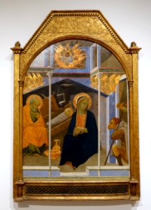 The Adoration of the Shepherds, Bartolommeo Bulgarini, Italy, c. 1350, tempera on panel - Fogg Art Museum, Harvard University - DSC01097