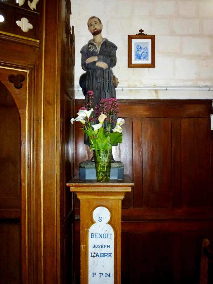 Thérouanne (Pas-de-Calais, Fr) église Saint-Martin, statue Saint Benoît Joseph Labre