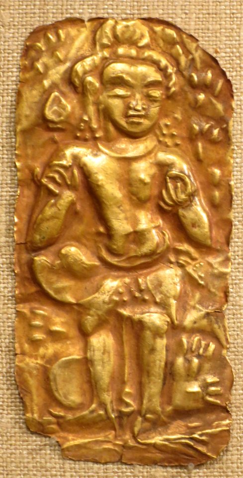 Thai standing bodhisattva, 8th century, gold sheet, Metropolitan Museum of Art