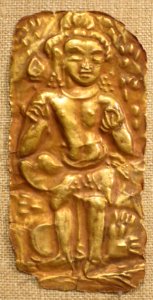 Thai standing bodhisattva, 8th century, gold sheet, Metropolitan Museum of Art