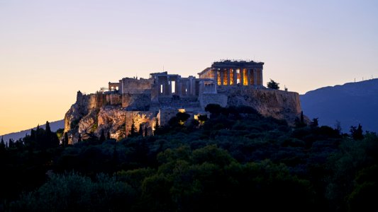 The Acropolis of Athens from the Pnyx on June 8, 2020 photo