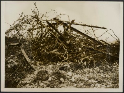The ... thing our artillery ... before, the infantery of ... German barbe…, Bestanddeelnr 158-2739