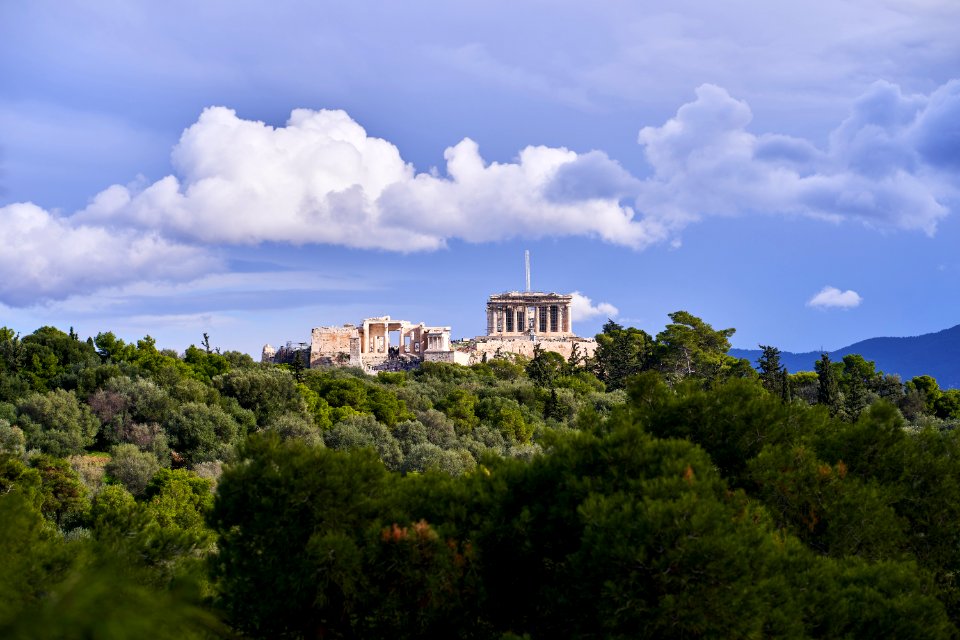 The Acropolis from the plateau of Melite on December 11, 2019