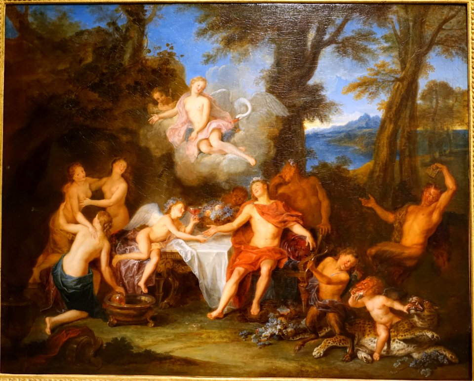 The Alliance of Bacchus and Cupid, by Antoine Coypel, French, c. 1702, oil on canvas - Dallas Museum of Art - DSC05229