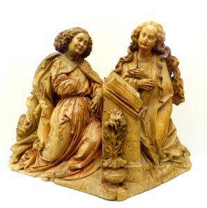 The Annunciation by Hans Wydyz, Freiburg im Breisgau, c. 1500, linden wood - Bode-Museum - DSC03327