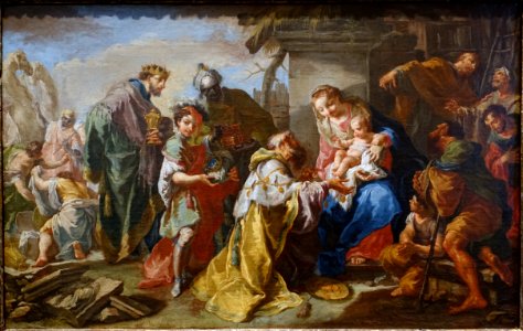 The Adoration of the Magi, by Anton Kern, c. 1730, oil on canvas - Blanton Museum of Art - Austin, Texas - DSC08091