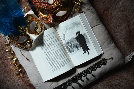 Mask venetian illustration white