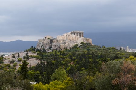 The Acropolis of Athens and the Areopagus on September 19, 2020 photo