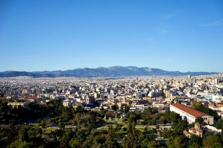 The Ancient Agora from the Areopagus on March 13, 2020