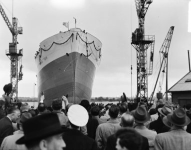Tewaterlating MS Tamar voor Israël bij de Merwede, Bestanddeelnr 904-6402