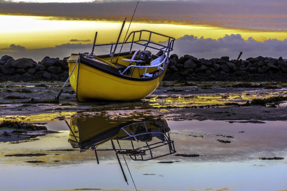 Boat sunset guernsey
