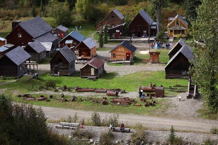 Canada british colombia wooden huts photo
