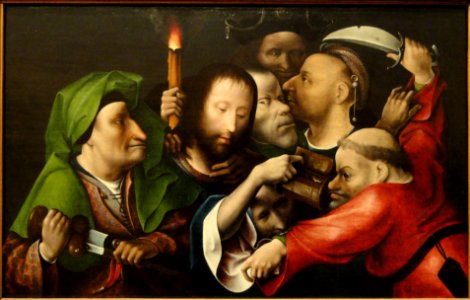 The Arrest of Christ, by the workshop of Hieronymus Bosch, c. 1515, oil on panel - San Diego Museum of Art - DSC06632