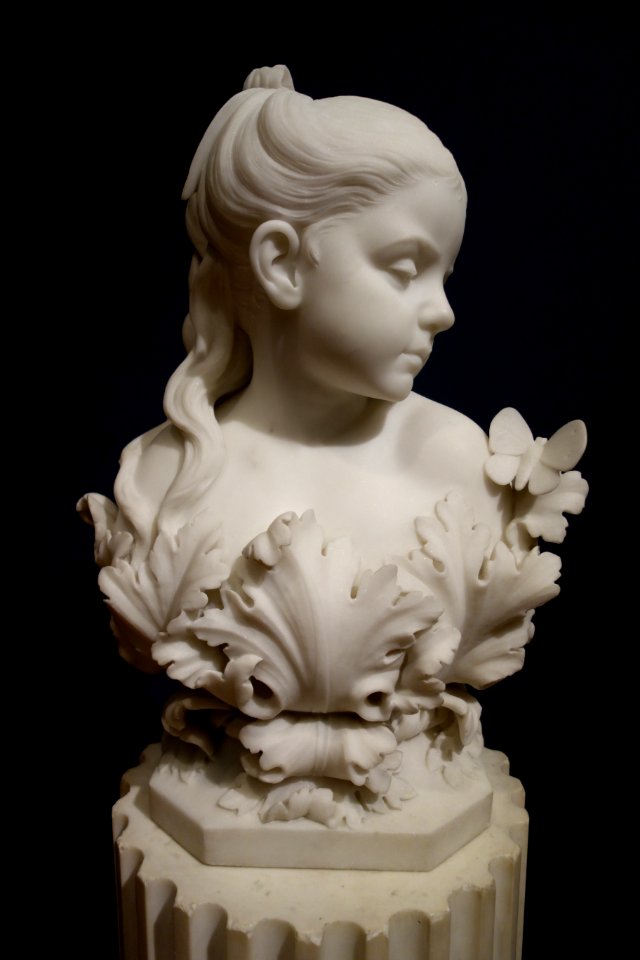 The Artist's Daughter, Nora, as 'The Infant Psyche', by Randolph Rogers, c. 1880, marble - Cincinnati Art Museum - DSC04538