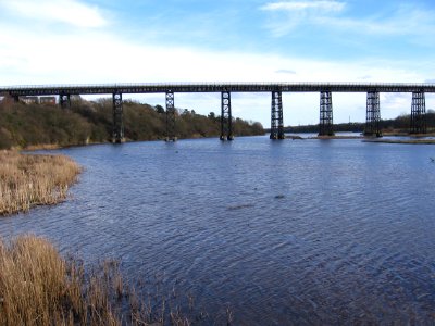 The Black Bridge, River Wansbeck, Ashington photo