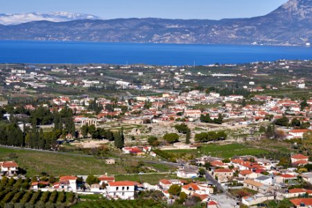 The archaeological site of Ancient Corinth on January 10, 2020