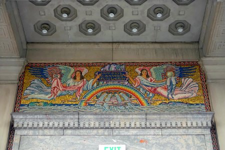 The Arts by Salvatore Lascari, view 2, installed 1930, glass mosaic - Currier Museum of Art - Manchester, NH - DSC07349