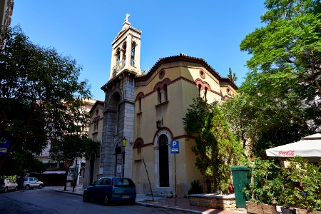 The Church of Saint George Karytsi on August 16, 2020