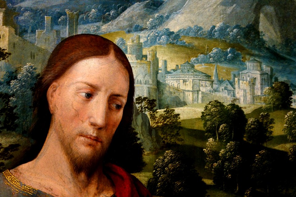 The Beheading of Saint Catherine of Alexandria (left) and the Miraculous Catch (right), by the Master of Sint-Nicolaastriptiek, first half of the 16th century, view 4 - Museum M - Leuven, Belgium - DSC05085