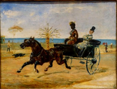 The Black Countess by Henri de Toulouse-Lautrec, 1881, oil on board - Fogg Art Museum, Harvard University - DSC00675