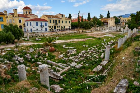 The archaeological site of the Roman Agora in Athens on June 24, 2020 photo