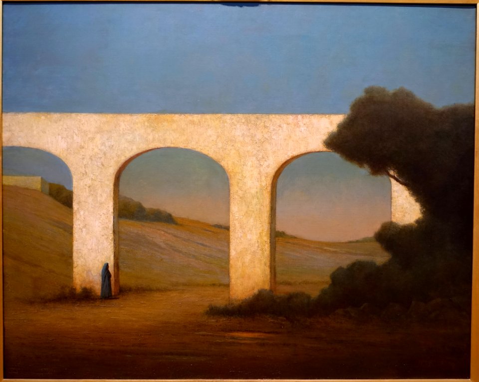 The Aqueduct by William Sartain, undated, oil on canvas - Portland Art Museum - Portland, Oregon - DSC08709