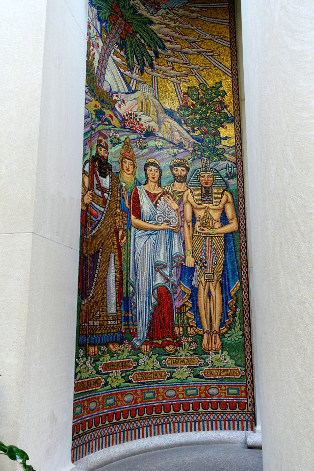 The Arts by Salvatore Lascari, view 1, installed 1930, glass mosaic - Currier Museum of Art - Manchester, NH - DSC07347