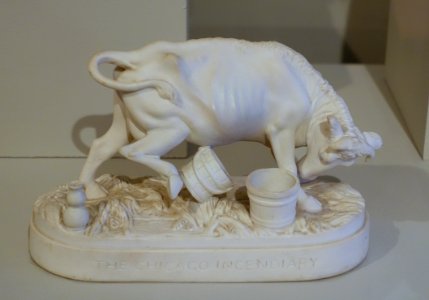 The Chicago Incendiary, Daniel Chester French, made in England, 1871, Parian porcelain - Concord Museum - Concord, MA - DSC05729