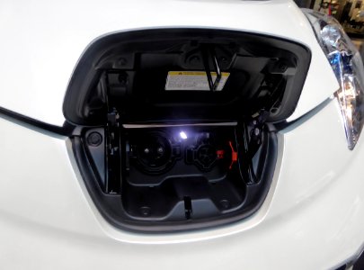 The charging sockets of Nissan LEAF G aero style (ZE0)