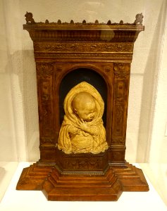 The Artist's Daughter Pauline Frances - Three Weeks Old, by Paul Manship, c. 1913, plaster, paint - Cape Ann Museum - Gloucester, MA - DSC01307