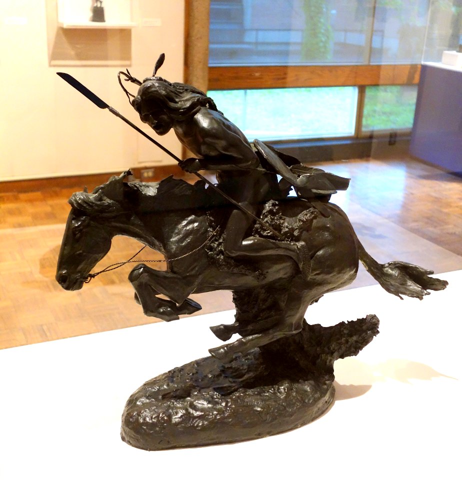 The Cheyenne by Frederic S. Remington, cast c. 1919-1920, bronze - Huntington Museum of Art - DSC05162