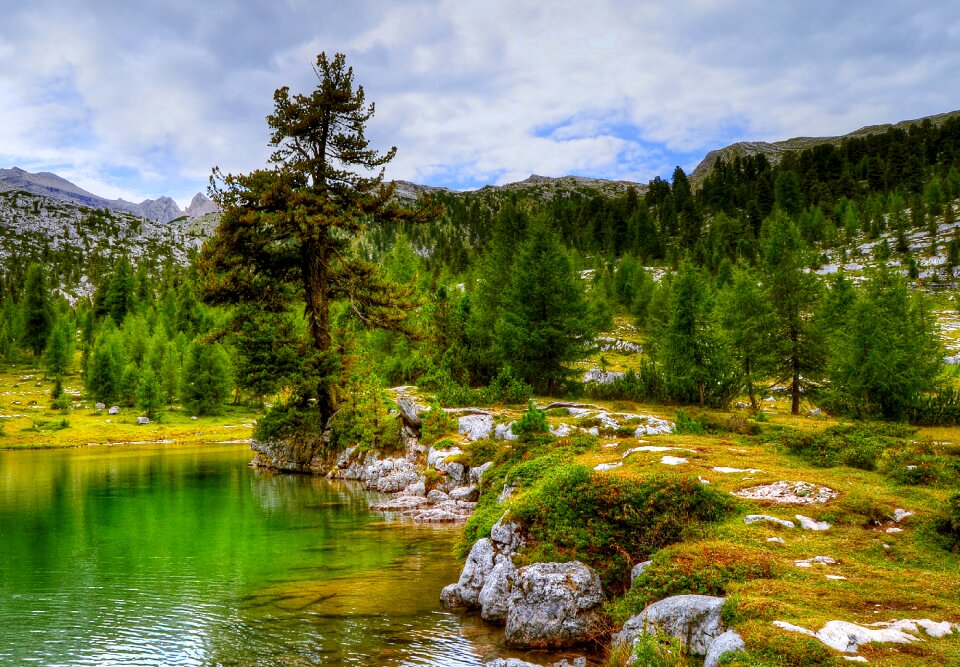 Mountain landscape landscape fanes alm photo