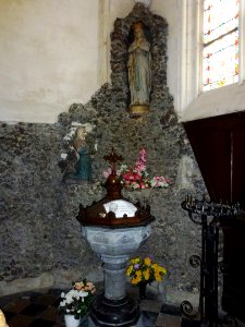Thérouanne (Pas-de-Calais, Fr) église Saint-Martin, grotte de Lourdes