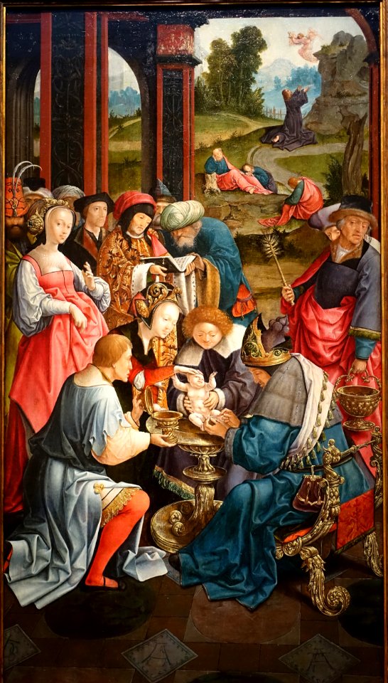 The Circumcision of Christ, by Jacob Cornelisz Van Oostsanen, 1517, oil paint and fabric mounted on wood panel - Portland Art Museum - Portland, Oregon - DSC08941