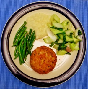 Thanksgiving dinner with crab cake - Massachusetts
