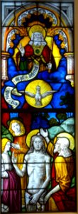 The Baptism of Christ, Lower Rhine, c. 1510, stained glass - Museum Schnütgen - Cologne, Germany - DSC09799