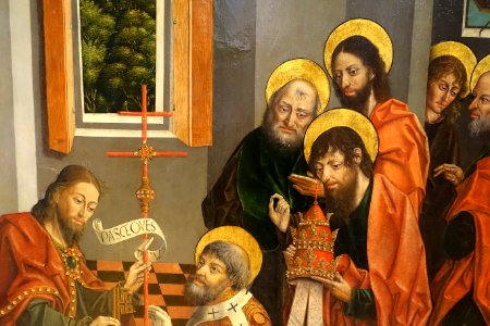 The Charge to Peter by Fernando Gallego, detail, 1480-1488, oil on panel - University of Arizona Museum of Art - University of Arizona - Tucson, AZ - DSC08340