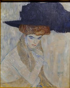 The Black-Feathered Hat, by Gustav Klimt, 1910, oil on canvas - California Palace of the Legion of Honor - San Francisco, CA - DSC02724 photo