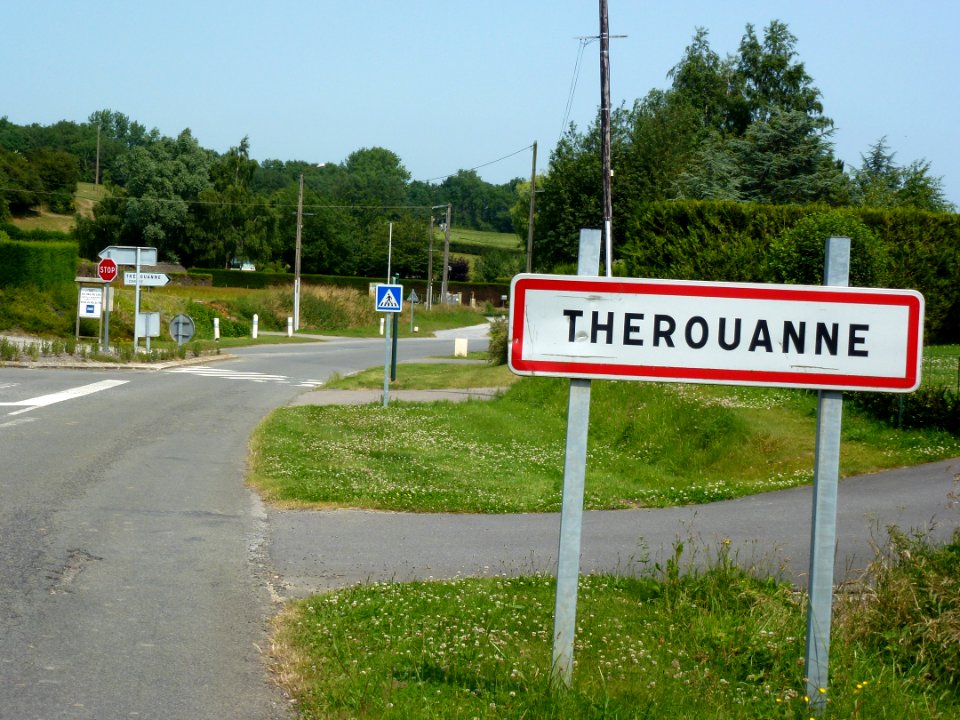 Thérouanne (Pas-de-Calais, Fr) city limit sign