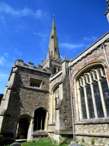Thaxted, spire and porch 02