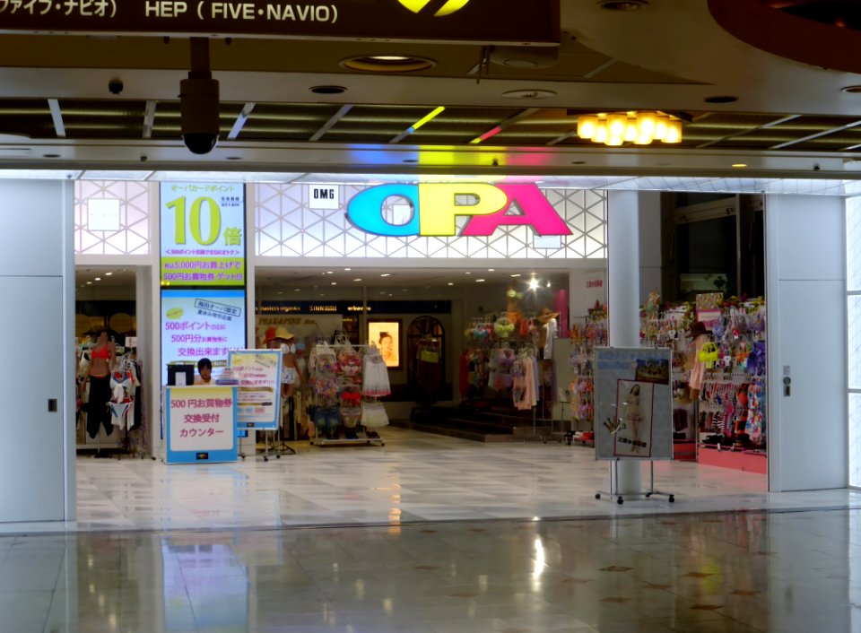 The basement gate of Umeda OPA