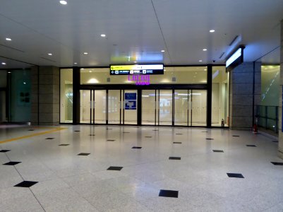 The basement floor entrance of LUCUA 1100 under construction at 1st March 2015 (1)