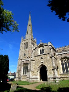 Thaxted, spire and porch 01