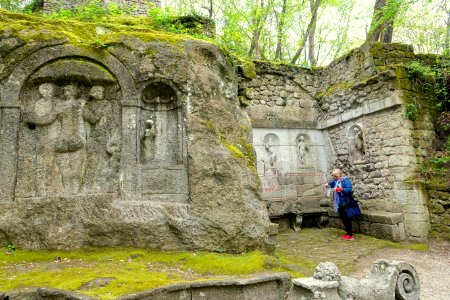 Three Graces and Nymphaeum - Parco dei Mostri - Bomarzo, Italy - DSC02510